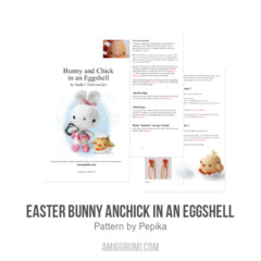 Easter Bunny anChick in an Eggshell amigurumi pattern by Pepika