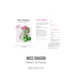 Miss Dragon amigurumi pattern by Pepika