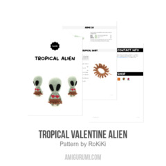 Tropical Valentine Alien amigurumi pattern by RoKiKi