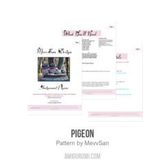 Pigeon amigurumi pattern by MevvSan