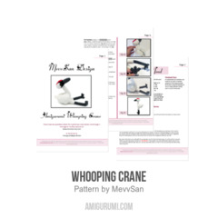 Whooping Crane amigurumi pattern by MevvSan