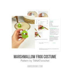 Marshmallow frog costume amigurumi pattern by TANATIcrochet