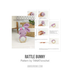 Rattle bunny amigurumi pattern by TANATIcrochet