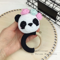 Rattle panda amigurumi by TANATIcrochet