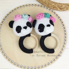 Rattle panda amigurumi pattern by TANATIcrochet