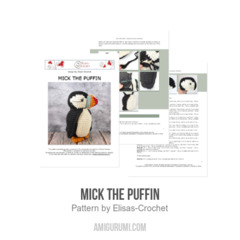 Mick the Puffin amigurumi pattern by Elisas Crochet