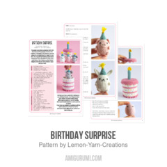 Birthday Surprise amigurumi pattern by Lemon Yarn Creations