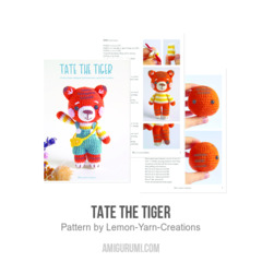 Tate the Tiger amigurumi pattern by Lemon Yarn Creations