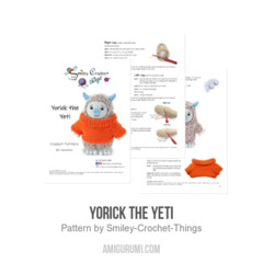 Yorick the Yeti amigurumi pattern by Smiley Crochet Things