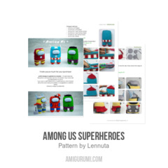 Among Us Superheroes amigurumi pattern by Lennutas