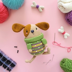 Lucky the Dog  amigurumi by Natura Crochet