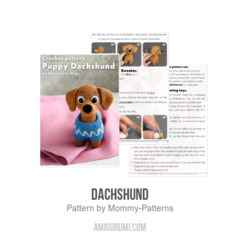 Dachshund amigurumi pattern by Mommy Patterns