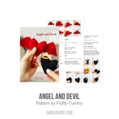 Angel and Devil amigurumi pattern by Fluffy Tummy