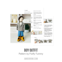 Boy outfit amigurumi pattern by Fluffy Tummy
