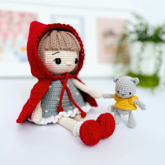 Little Red & Wolfie amigurumi by Sarah's Hooks & Loops