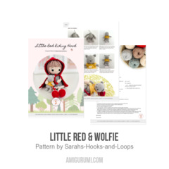 Little Red & Wolfie amigurumi pattern by Sarah's Hooks & Loops