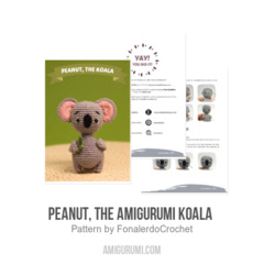 Peanut, the amigurumi koala  amigurumi pattern by yarnacadabra