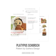 Platypus Schorsch amigurumi pattern by Gutherz Design