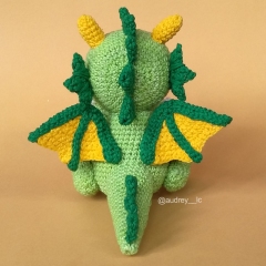 Luca the Baby Dragon amigurumi pattern by Audrey Lilian Crochet