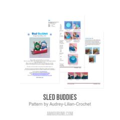 Sled Buddies amigurumi pattern by Audrey Lilian Crochet