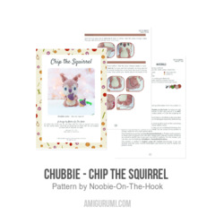 ChubBie - Chip the Squirrel  amigurumi pattern by Noobie On The Hook
