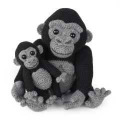 Mountain Gorillas amigurumi pattern by Janine Holmes at Moji-Moji Design