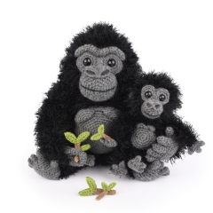 Mountain Gorillas amigurumi by Janine Holmes at Moji-Moji Design