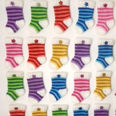 Mini Christmas Stockings amigurumi by Janine Holmes at Moji-Moji Design