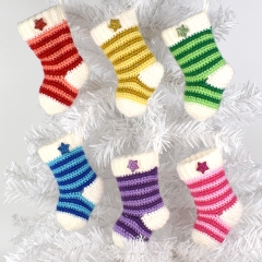 Mini Christmas Stockings amigurumi pattern by Janine Holmes at Moji-Moji Design