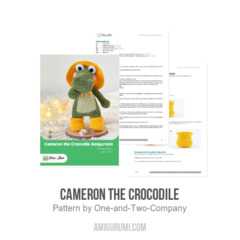 Cameron the Crocodile amigurumi pattern by One and Two Company