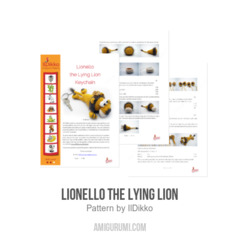 Lionello the Lying Lion Keychain amigurumi pattern by IlDikko