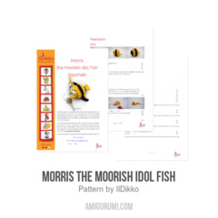Morris the Moorish Idol Fish amigurumi pattern by IlDikko