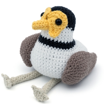 Masked Lapwing Plover Bird amigurumi pattern by MevvSan