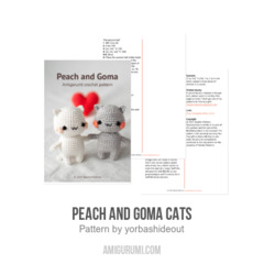 Peach and Goma Cats amigurumi pattern by yorbashideout