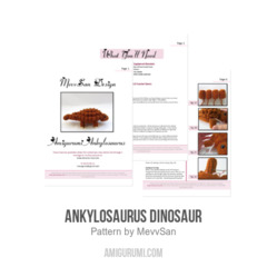 Ankylosaurus Dinosaur amigurumi pattern by MevvSan