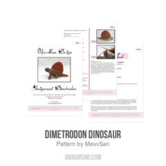 Dimetrodon Dinosaur amigurumi pattern by MevvSan