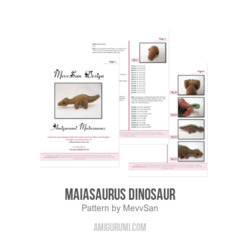 Maiasaurus Dinosaur amigurumi pattern by MevvSan