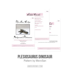 Plesiosaurus Dinosaur amigurumi pattern by MevvSan