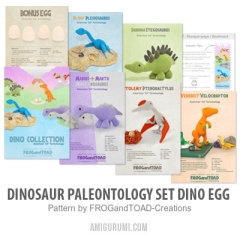 Dinosaurs - Dinosaur Set & Dino Egg amigurumi pattern by FROGandTOAD Creations