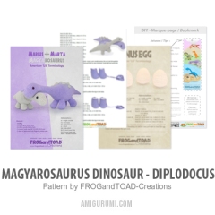 Magyarosaurus Dinosaur - Diplodocus amigurumi pattern by FROGandTOAD Creations