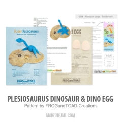 Plesiosaurus Dinosaur & Dino Egg amigurumi pattern by FROGandTOAD Creations