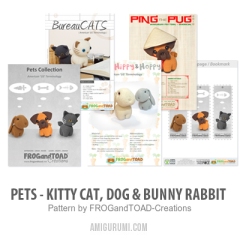 Pets - Kitty Cat Dog & Bunny Rabbit amigurumi pattern by FROGandTOAD Creations