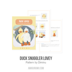 Duck snuggler lovey amigurumi pattern by Diminu