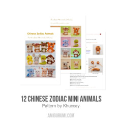 12 Chinese Zodiac Mini Animals amigurumi pattern by Khuc Cay
