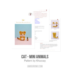 Cat - Mini Animals amigurumi pattern by Khuc Cay