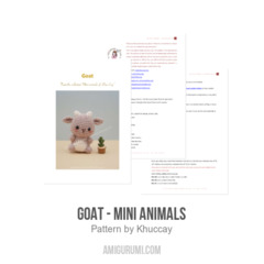 Goat - Mini Animals amigurumi pattern by Khuc Cay