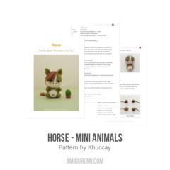 Horse - Mini Animals amigurumi pattern by Khuc Cay