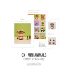 Ox - Mini Animals amigurumi pattern by Khuc Cay