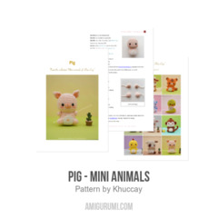 Pig - Mini Animals amigurumi pattern by Khuc Cay