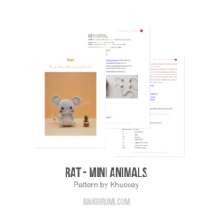 Rat - Mini animals amigurumi pattern by Khuc Cay